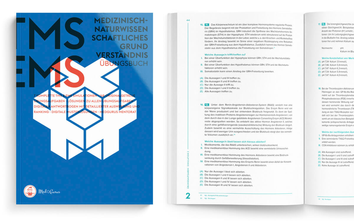 TMS & EMS Übungsbuch Medizinisch-naturwissenschaftliches Grundverständnis 2023 Vorderseite 1