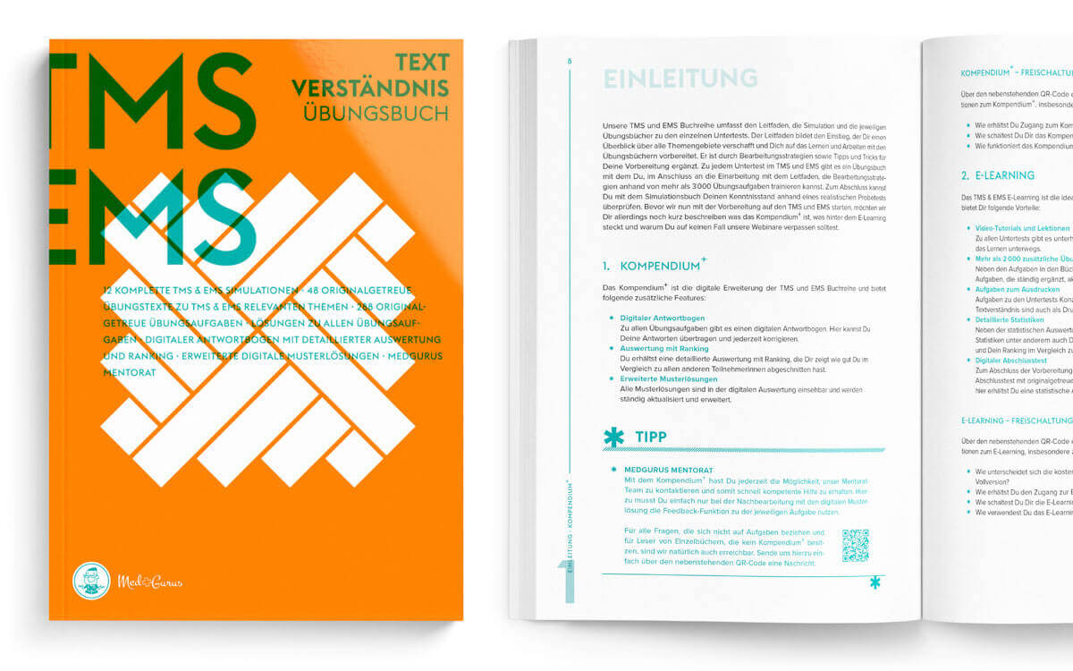 TMS & EMS Übungsbuch Textverständnis 2022 Innenansicht 1